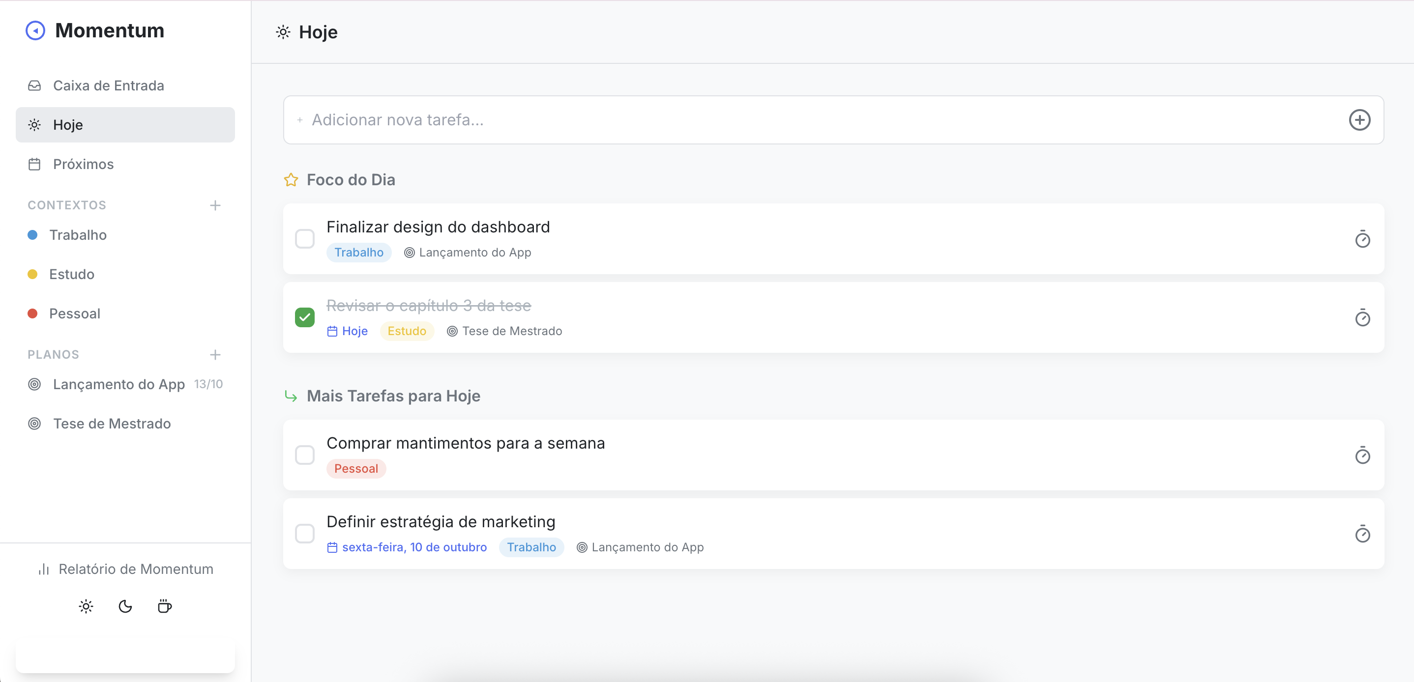 Momentum App Screenshot